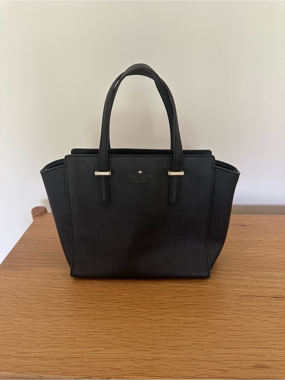 kate spade Black Structured Saffiano Satchel